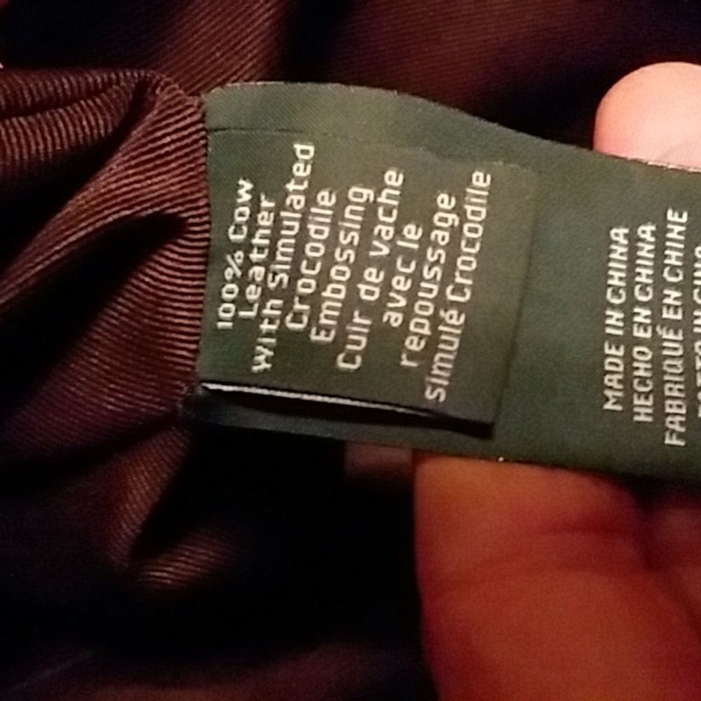 Ralph Lauren Luxury (Lauren) Design 100%Cow Leather/Crocodile Excellent - Picture 13 of 16